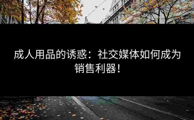 成人用品的诱惑：社交媒体如何成为销售利器！