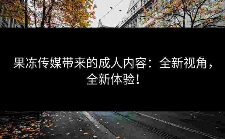 果冻传媒带来的成人内容：全新视角，全新体验！